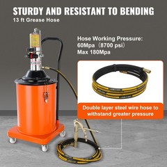 VEVOR Grease Pump Air Operated Grease Pump 5 Gallon 13 ft Hose Grease Bucket