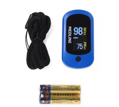NEW Medline Finger Pulse Oximeter SpO2 HR OLED Soft-Touch Medical Grade MSRP $85