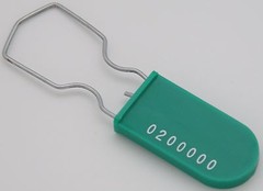 Padlock Metal Wire Security Seal Pack of 100 Green Made In USA