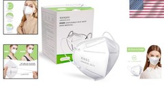 50 Pcs 5-Ply Face Masks for Adults – White, Lightweight & Breathable Protection