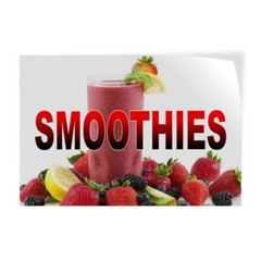Decal Stickers Smoothies with Background Vinyl Store Sign Label