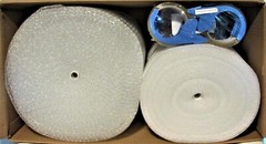 Complete Packing Kit: 75 ft. Bubble Cushioning, 50 Foam Wrap, 110 Yds. Tape -New