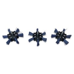4″ Nylon Flap Brush 1/4″ Shank Medium Coarse 3 Pack Blue Drill Brush Wheel