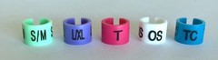 (NEW) 100 Colored Hanger Sizer Garment Markers XXS-3XL Plastic Size Marker Tags