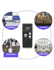 16GB Digital Voice Recorder USB Rechargeable Voice Recorder Playback Device
