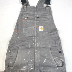 Carhartt Rugged Flex Relaxed Fit Canvas Bib Overall DISTRESSED! 102987 32×34