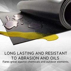 Neoprene Rubber Fabric Reinforced 1/4″ Thick x 12″ wide x 12″ Long, Black