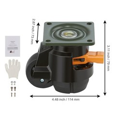VEVOR Leveling Casters Adjustable Nylon Plate Mounted Caster 1100 lbs Set of 4