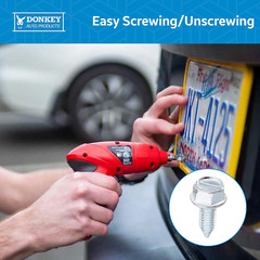 License Plate Screws – Slotted Hex Head – Metric – 6 Millimeter X 16 Millimeter