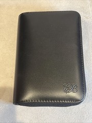 Vintage Enzo Baglioni Planner Binder Wallet With Pages Black Y2K Full Zip *READ*