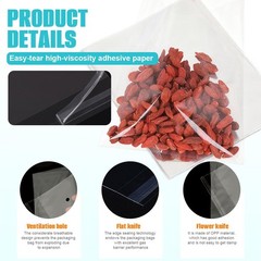 200 PCS Clear Flat Cello Cellophane Treat Gift Basket Bags 1.2mil 6×8 Inch