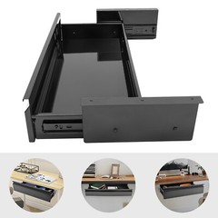 22” Black Space Saver Sliding Under Desk Storage Drawer Pull-out Drawer
