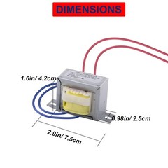 Jingzan 2 Pack Input AC 110V 50/60HZ Output 12V 10VA Power Transformer…