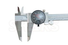 SHARS 12″ DIAL CALIPER SHOCK PROOF .001″ STAINLESS 4WAY BLACK FACE P}