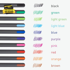 Pentonic Premium Ball Point Pen 1.0 Mm Medium Point, 10-Count, Assorted Colors |