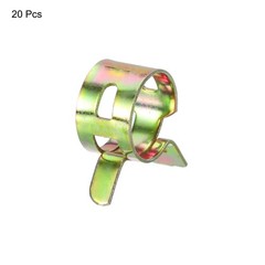 20Pcs ID 11mm 7/16inch Fuel Line Hose Clips,Pipe Clamps,Spring Hose Clamp
