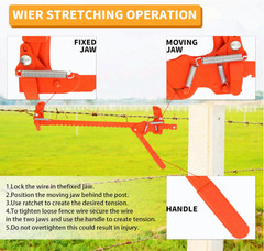 Heavy Duty Fence Stretcher Tool for Barbed & Smooth Wire