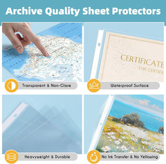 11X17 Inch Sheet Protectors (25-Pack) – Ledger Size Heavy Duty Clear Plastic Arc