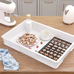 Idotry Pizza Dough Proofing Box Tray Stackable Commercial Bread Trays, 4-Packs