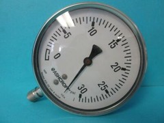 ASHCROFT PRESSURE GAUGE 10 1008SL 02L 30# 0-30 PSI GLYCERINE FILLED 100MM 1/4