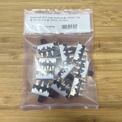 Switchcraft DPDT Slide Switch 3A @ 125VAC 1.5A @ 250VAC 0.5A @ 125VDC (10 Pack)