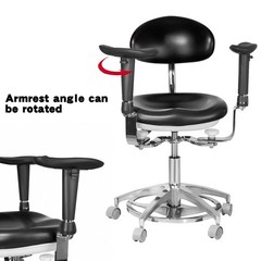 Imported PU Leather Dental 360° Mobile Dynamic Adjustable Chair with Armrest USA