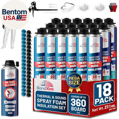 Spray Foam Insulation Kit (18 X 32.80 Oz/930 Gr – 480 Board Feet), Self-Expandin
