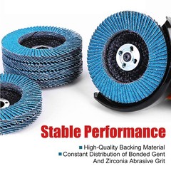 Flap Discs 40 Grit 4 1/2 x 7/8 Inch 50 Pack Stainless Steel EZARC Type
