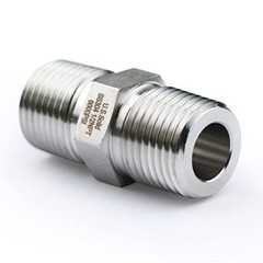 U.S. Solid 1pc Stainless Steel Pipe Fitting Hex Nipple MNPT 1/2″ x MNPT 1/2″