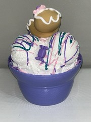 Gingerbread Candy Ice Cream Dessert Handmade Faux Fake Food Purple