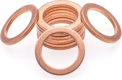 M14x18x1mm Copper Crush Washer Flat Ring Seal Gasket Fitting M14(10Pcs)