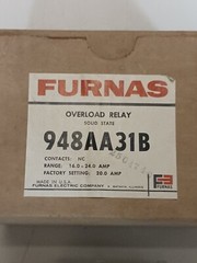 FURNAS 948AA31B 3 PHASE SOLID STATE OVERLOAD RELAY, RNAGE: 16.0 – 24.0 AMPS