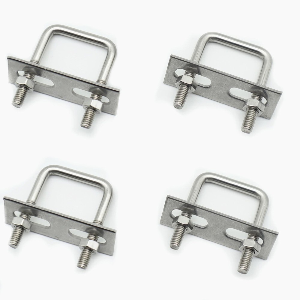 QYIMLI Stainless Steel Square U Bolt Clamp, Square Tube Clamps with Nut and P…