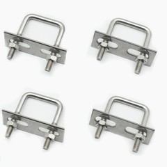 QYIMLI Stainless Steel Square U Bolt Clamp, Square Tube Clamps with Nut and P…