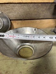 2 Vintage Galvanized Metal Dairy Strainer, Farmhouse Milk Funnel