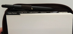 Mundi Brown 6 Ring Planner Woven Design w/ Calculator Card Holder Wallet Unused