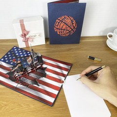 PQDGlobal 3D Popup Card of Basketball Player, 5.9 x 7.9 inches,