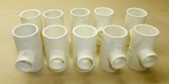 Lot of 10 PVC T Tee Fitting 1″ x 1/2″ Slip x Threaded x Slip