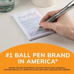 BIC Glide Black Retractable Ballpoint Pens Medium Point 1.0mm 12 Pack Smooth