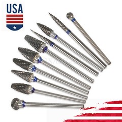 10Pc/kit Dental Lab Polishing Bur Drills Tungsten Steel Carbide Burs 2.35MM