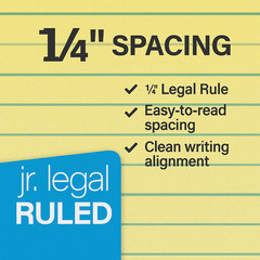 TOPS Junior Legal Notepad 5″x8″ Canary Yellow Legal Ruled 50 Sheets 24 Pads Bulk