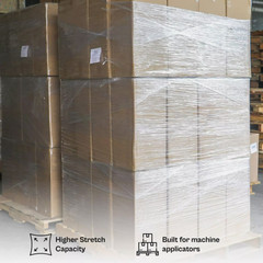 20″ x 5000FT Machine Length Stretch Film Wrap King 75 Gauge – Pick 1-4 Rolls