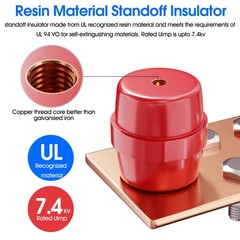 Wall Mounted Copper Ground Bar Terminal Grounding Busbar SM40 600Amp 1 PCS