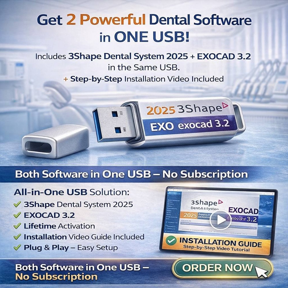 Dental CAD Design USB Kit + Training Video | 3D Modeling Tools | Digital Dentist