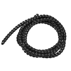 Flexible Spiral Tube Wrap Cable Management Sleeve 8mmx10mm 2 Meters Length Black