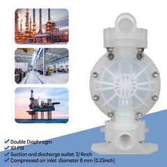 Industrial Plastic Double Diaphragm Oil Pump Air-operated Liquids Transfer Pump