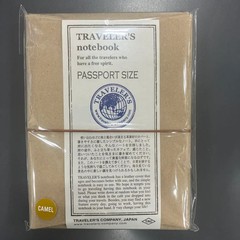 TRAVELER’S COMPANY Notebook Passport Size Camel Leather Cover Japan New