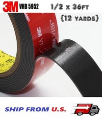3M VHB Double Sided Foam Adhesive Tape 5952 Automotive Mounting 1/2″ x 36 FT