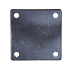 FLAT SQUARE STEEL METAL BASE PLATE 6″ x 6″ x 1/4″ THICKNESS 3/8″ HOLE | QTY 4