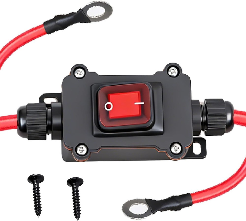 12V 24V IP67 DPST 25A On Off Inline Switch SAE Cable Heavy Duty Toggle
